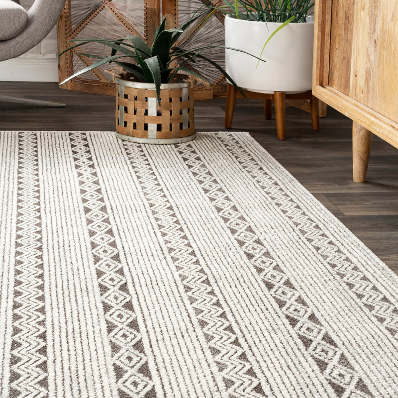 Tapis gris Julie, Rectangle 5 pi x 7 pi 5 po