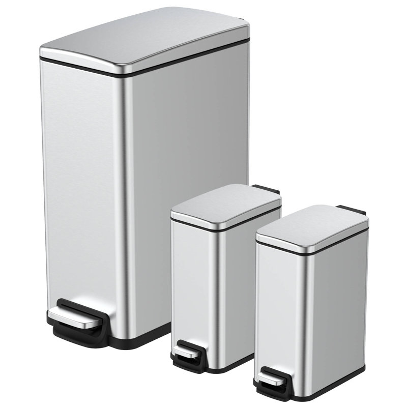 Ensembles de poubelles à pédale 11,9 gallons