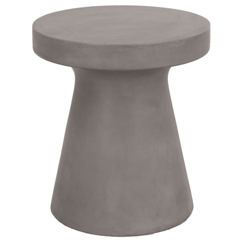 Lindgren Concrete Top End Table, Slate Gray