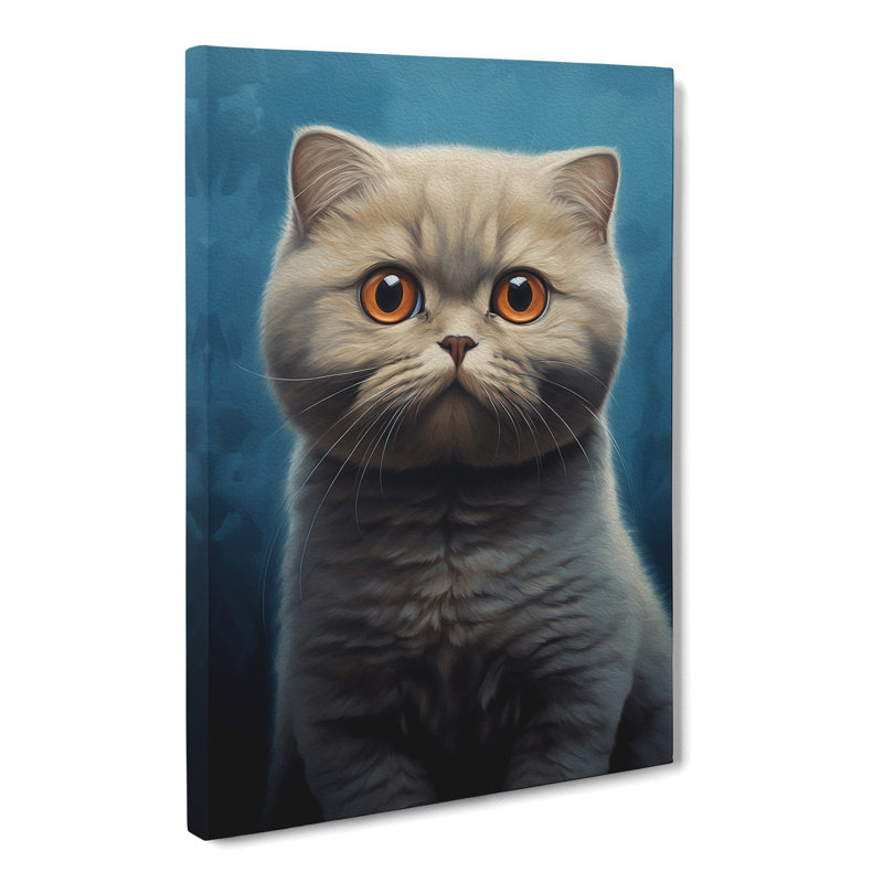 Cat Contemporary - Wrapped Canvas, 60cm H x 40cm W x 3cm D