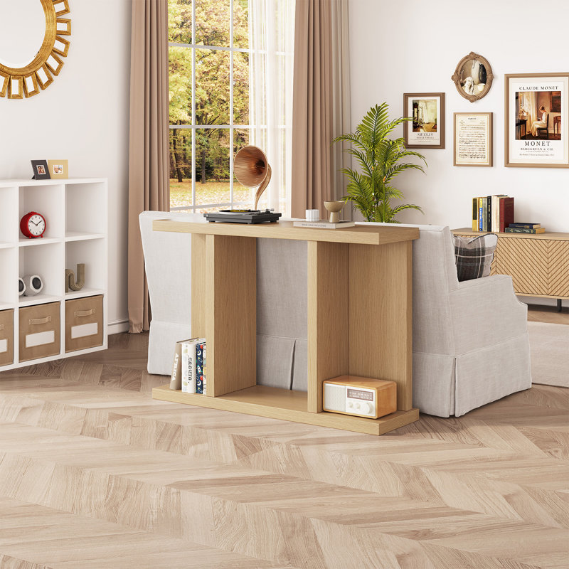 130 cm Entryway Console Table with Open Storage, Minimalist and Versatile