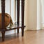 Console noire en bois massif