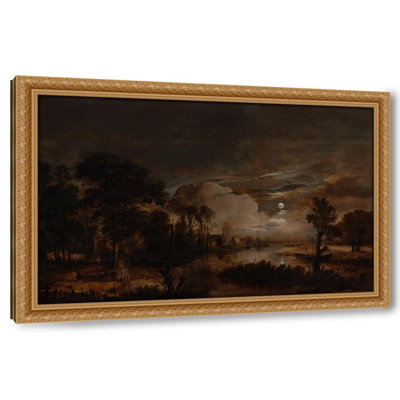 Moonlit Landscape with a View of the New Amstel River and Castle Kostverloren