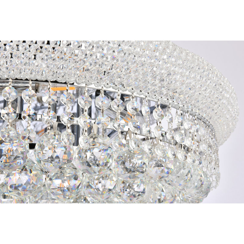 Plafonnier encastré 24 po 24 lumières Jaquan, Chrome