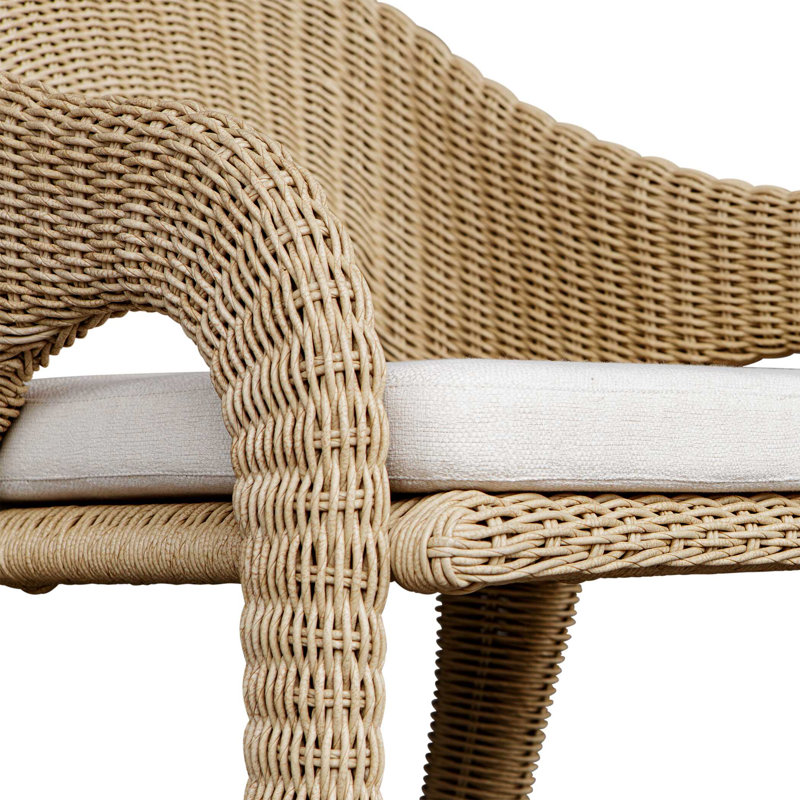 Uttermost Kavali Outdoor Wicker Counter Stool, 23.75"