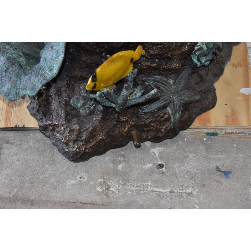 Mermaid With A Shell Bronze Fountain Statue Size: 24" X 60" X 70"H