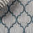 Arabesque Ogee Trellis Gray/Teal Indoor/Outdoor Rug-1868784504