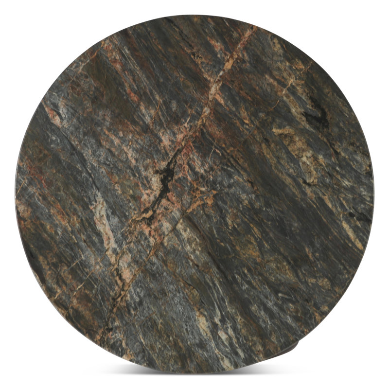 Eralia Caldera Coffee Table With Lava Marble And Dark Oak Base
