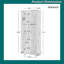 Armoire de rangement en panneau de fibres à densité moyenne 23,3 po x 16,9 po x 71,2 po avec tablettes réglables pour l'organisation de la salle de bain, du bureau et de la maison-275039916