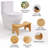 Bamboo Toilet Stool, Wooden Squatting Potty Stool For Adults(Natural)