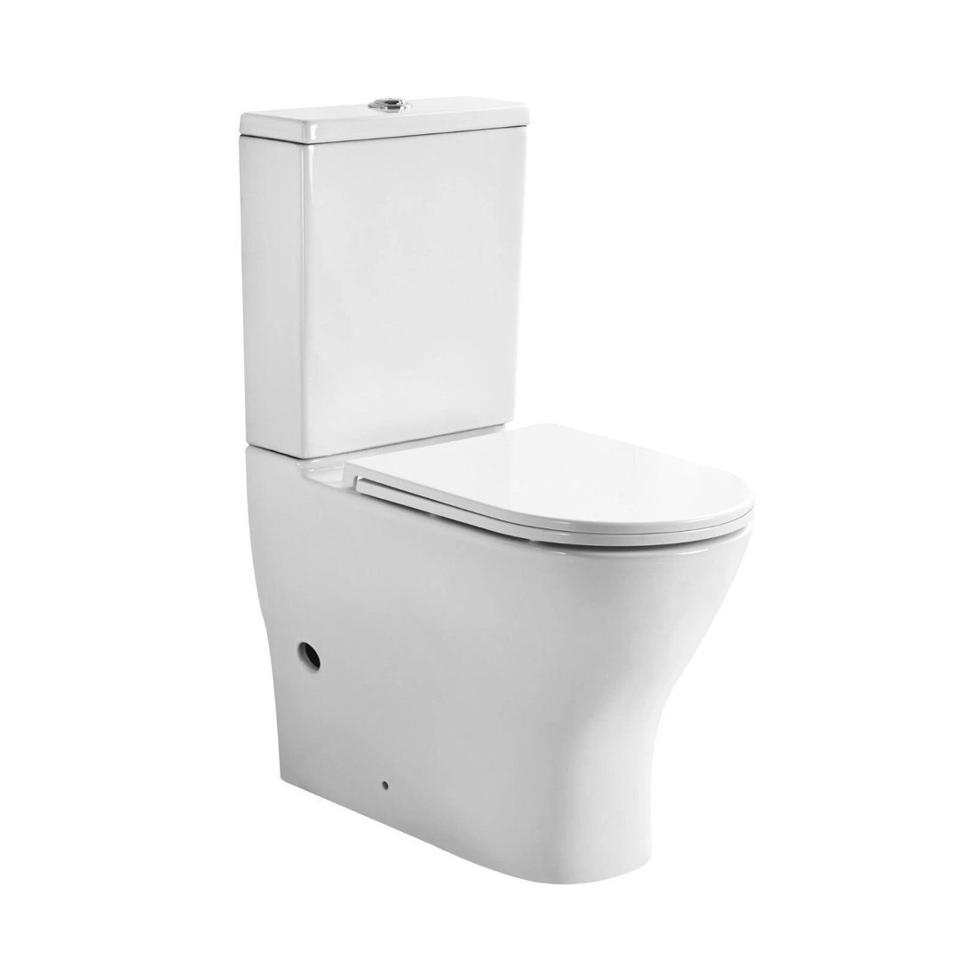 Comfort Height Toilet Close Coupled Disabled Elderly Soft Close Seat