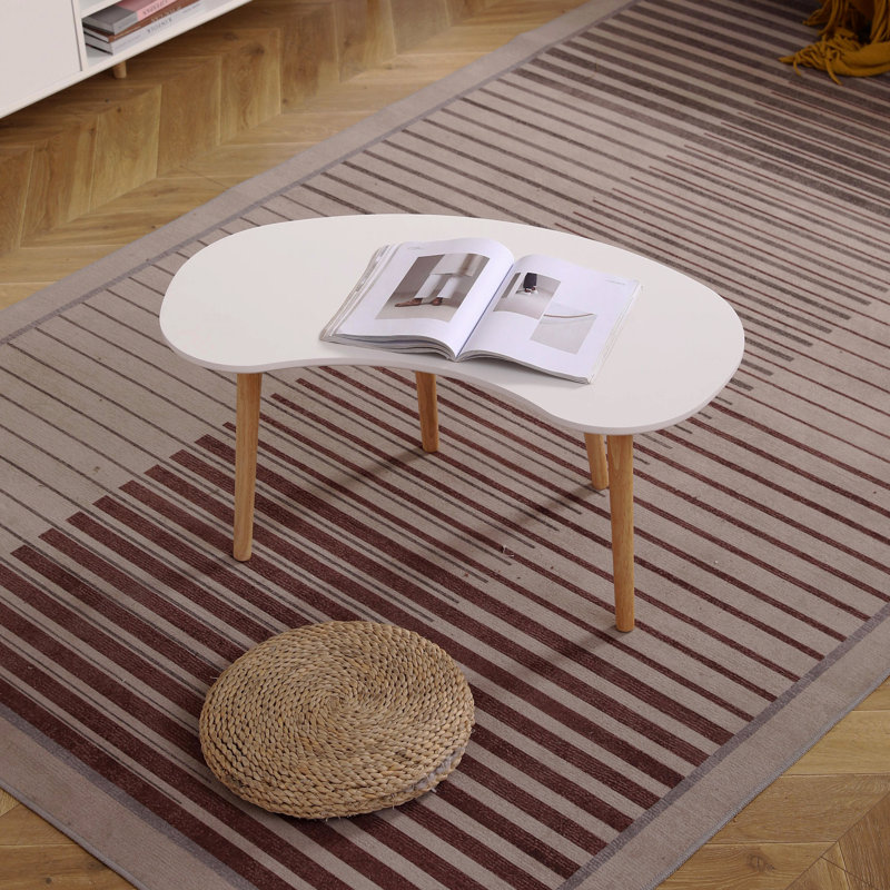 Table basse avec pieds en bois massif