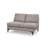 Stylish Corner Sofa, Beige Fabric, 61.0 x 123.6 x 78.7 inches | 100% Polyester Upholstery, Beech Wood & Chipboard Frame | Soft Grey Foam & Silicone Back Cushion | Matt Black Plastic Legs | Dry-Cleanable & Comfortable Design-90667766-90667767