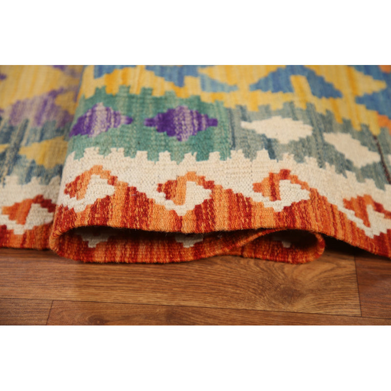 Tapis oriental multicolore Kilim 10 x 13