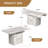 47" Wood Folding Dining Table with storage rack and cabinet, Removable Entryway Table with 6 Wheels, White Marble Color Kitchen Island, Side Table and Coffee Table Versatile Table Space Saving
