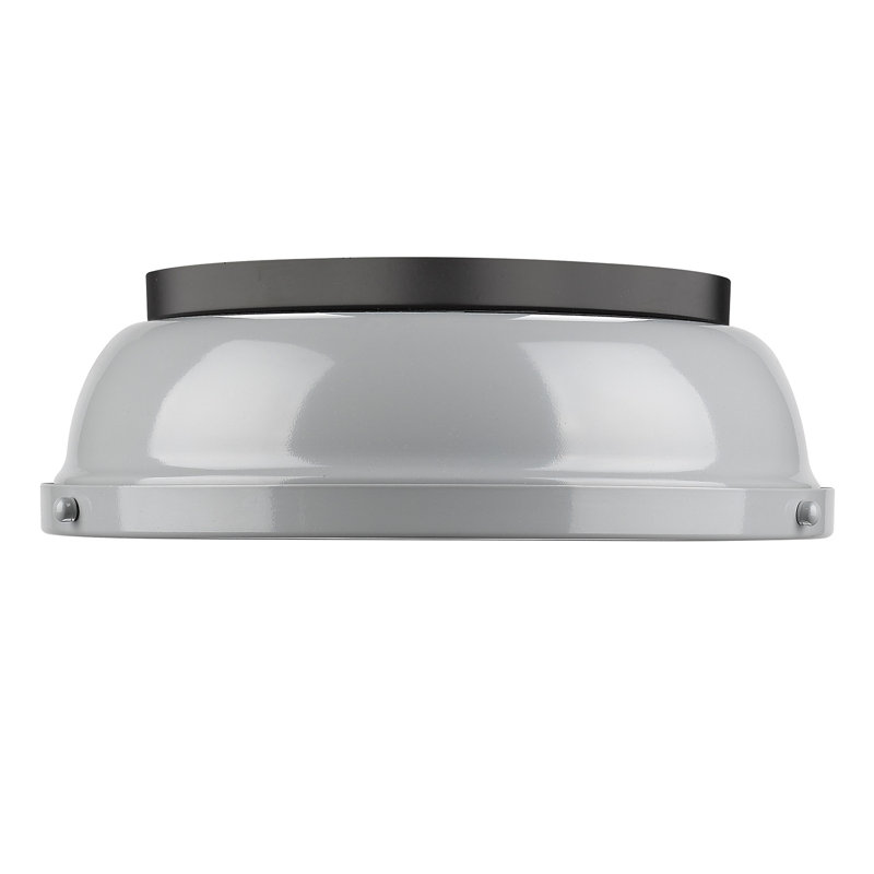 Plafonnier encastré 2 lumières Calico, Gris, Noir mat