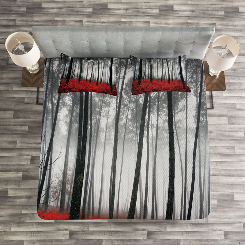 Ebern Designs Foshee Bedspread with Pillow Shams, 220 x 264 cm