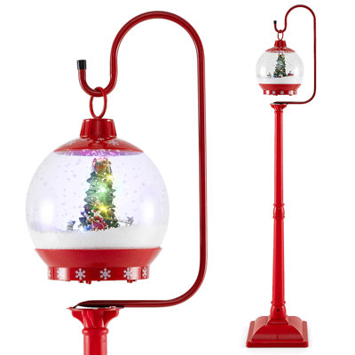 The Holiday Aisle® 68'' Christmas Street Lamp Sound-activated Spinning Street Light Decoration