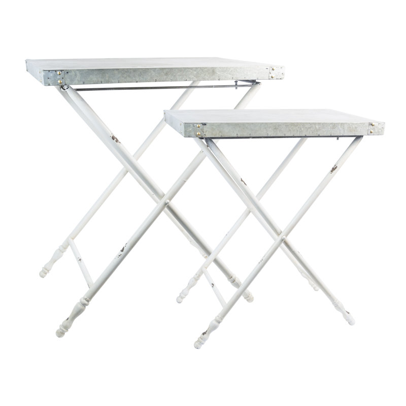ENSEMBLE DE 2 TABLES EN MÉTAL