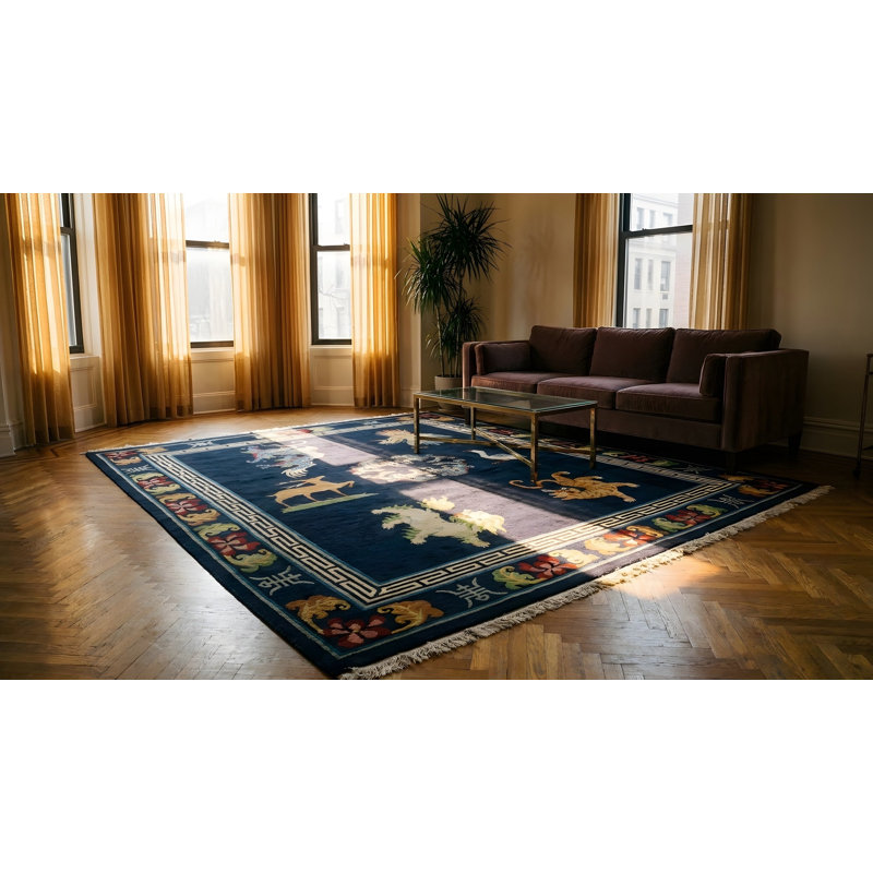 Tapis noué antique chinois - tibétain