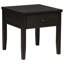 Sutter Distressed Java 1-drawer Square End Table