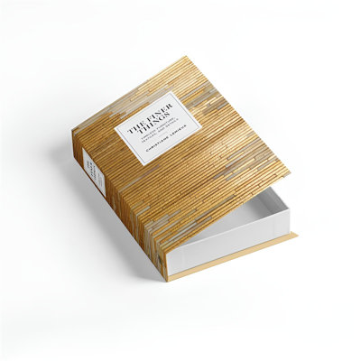 Décoration de livre moderne minimaliste ouvert avec design de rangement fonctionnel