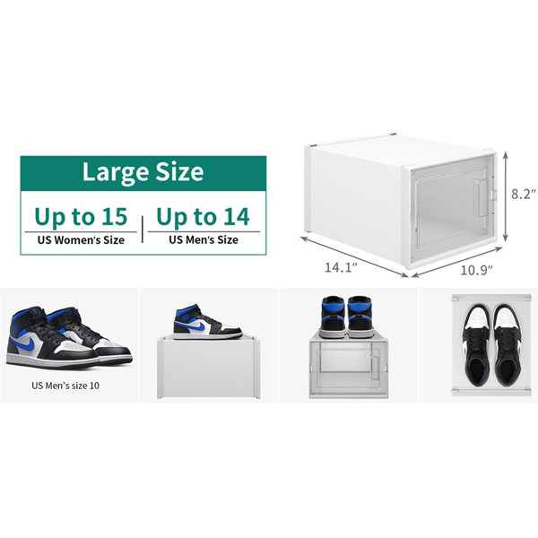 The Twillery Co.® 24 Pack Shoe Storage Box, Plastic Foldable Shoe