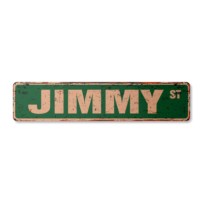 Plaque de rue en aluminium Jimmy