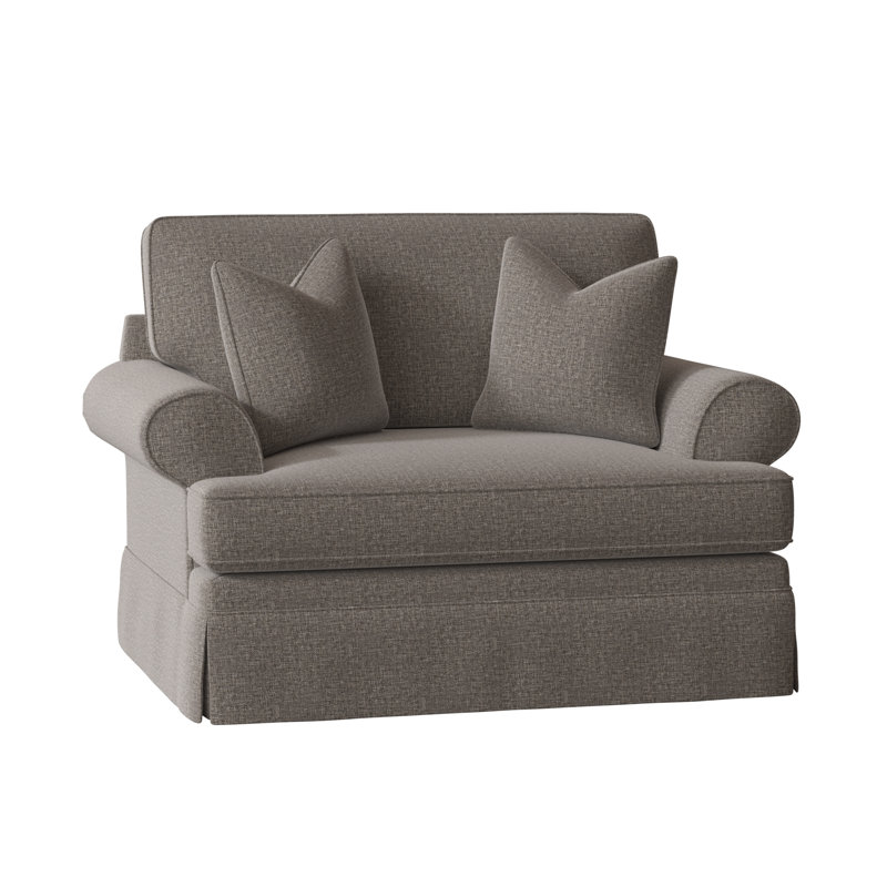 Fauteuil Brookner, Tissage natté gris anthracite Drusky Sustain®