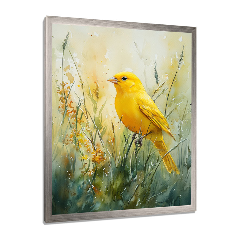 Britton - animaux, impressions sur toile, Argent argent, H 40 po x l 30 po, Reproduction encadrée sans passe-partout