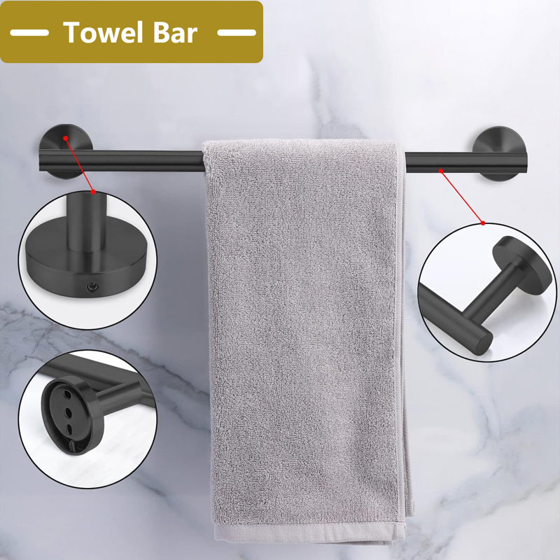 10 - Piece Bathroom Hardware Set, Matte Black