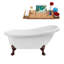 1549.4mm x 701mm Freestanding Soaking Acrylic Bathtub-1900237901-1900237891