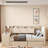 Upholstered Daybed With 2 Drawers, Storage Shelves, Flip Cabinets & Side Table, Vertical Striped Design-1868253504