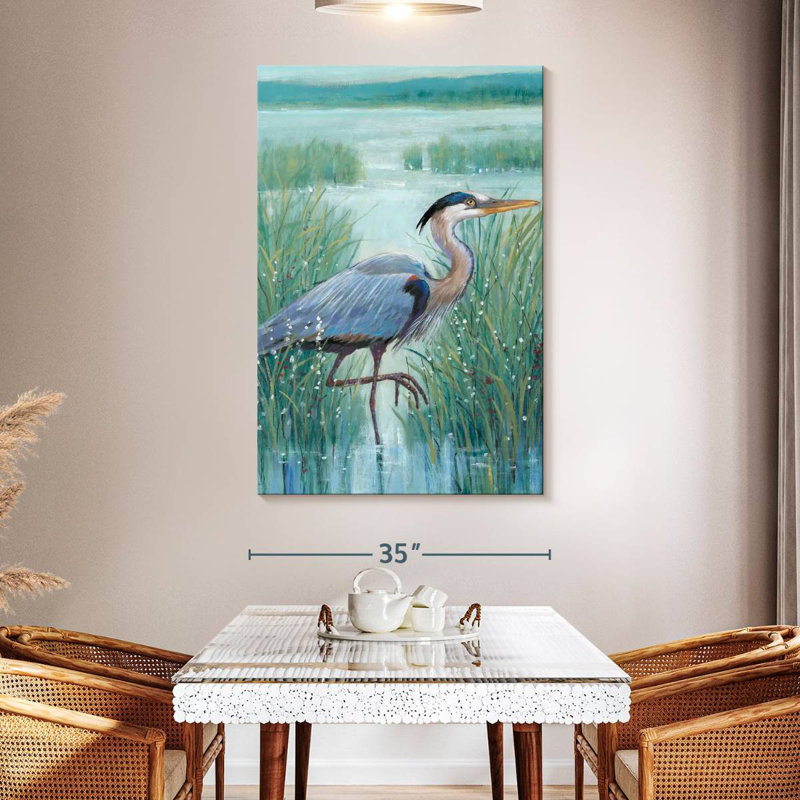 Brampt Wetland Heron I, 51" H x 34" W