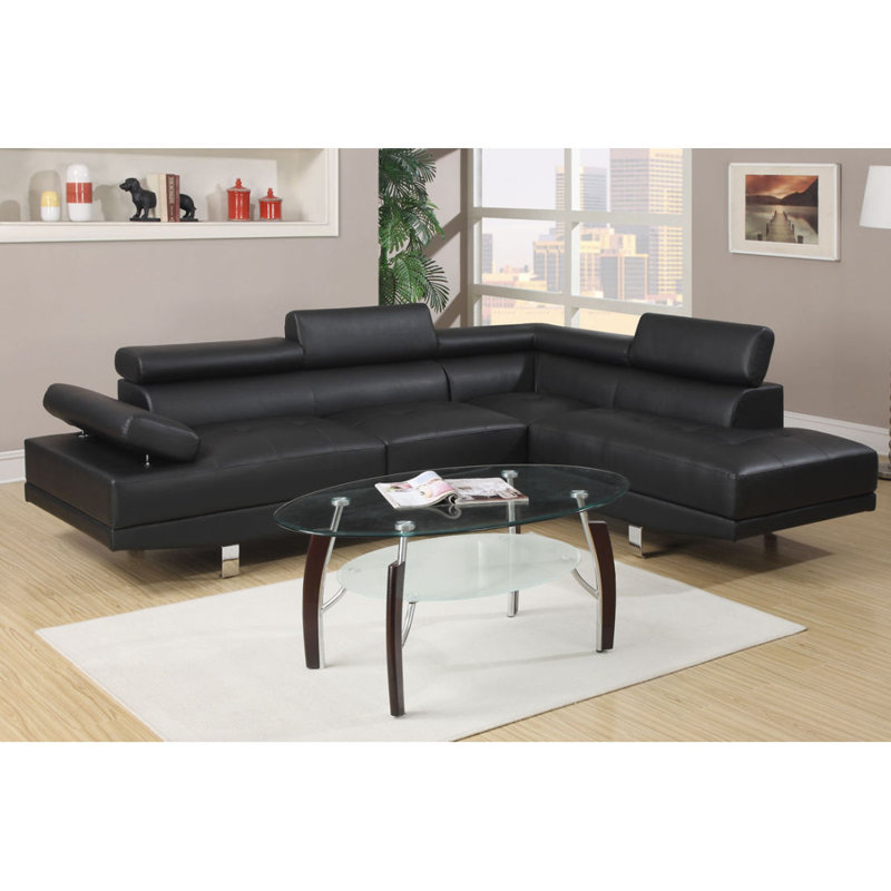 Canapé modulaire Modern, Noir, noir, noir, noir