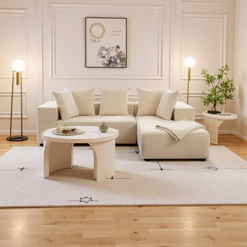 Ensemble de canapés modulaires Boneless, Tissu beige