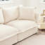 Luxueux crème 2 avec tissu chenille et coussins de lac amovibles 2 places