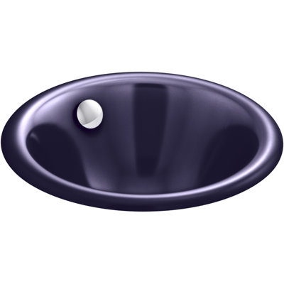 Iron Plains® Metal Circular Dual Mount Bathroom Sink with Overflow