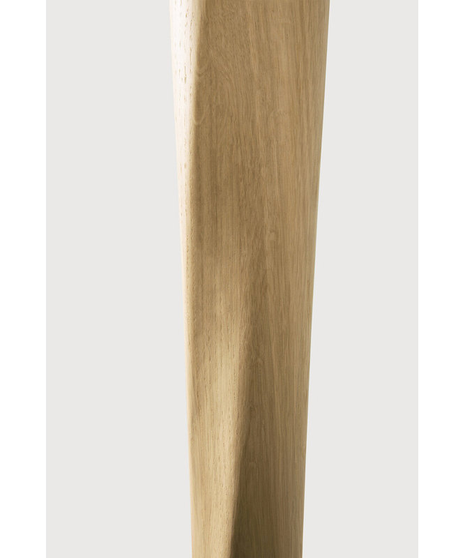 Torsion Round Solid Oak Dining Table, 30" H x 35.5" L x 35.5" W, Tan