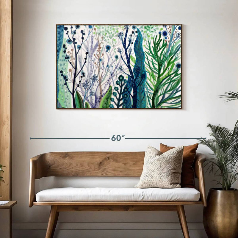 Algae, 25" X 17", Floating Frame Walnut