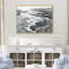 Gris abstrait paysage - plage et océan, reproductions d'art mural-435252040-435252045