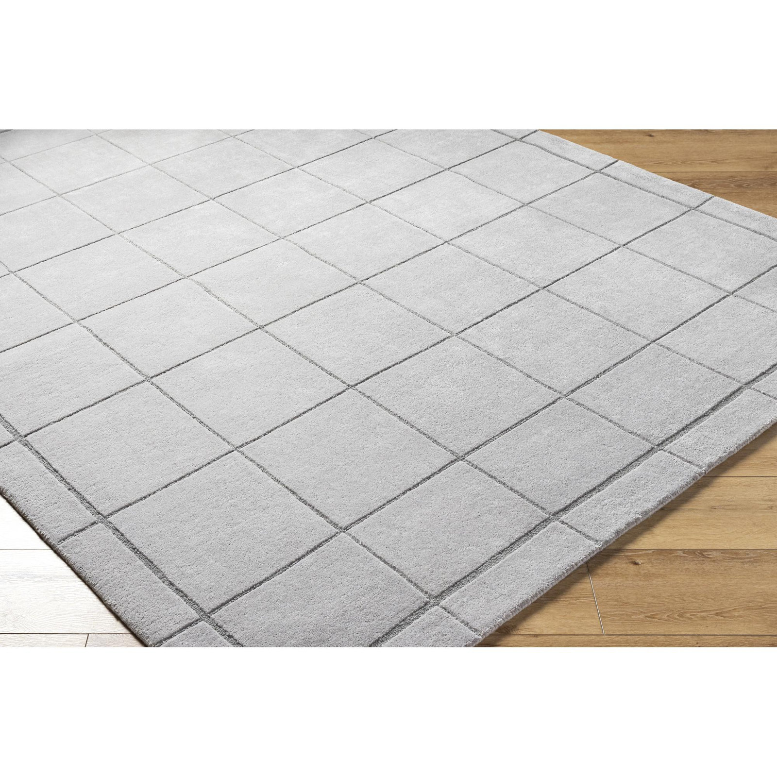 Mallory Hand-Tufted Sterling Grey Geometric Rug, Rectangle 2' x 3'