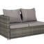 Ensemble de mobilier de patio 6 pièces, ensemble modulaire extérieur en forme de L tissé, ensemble de conversation en osier avec table d'angle et plateau en verre (canapé de patio)-2125157892