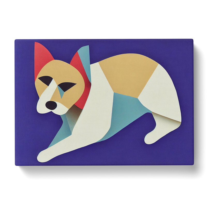Dog Art Abstract - Wrapped Canvas, 35cm H x 50cm W x 3cm D