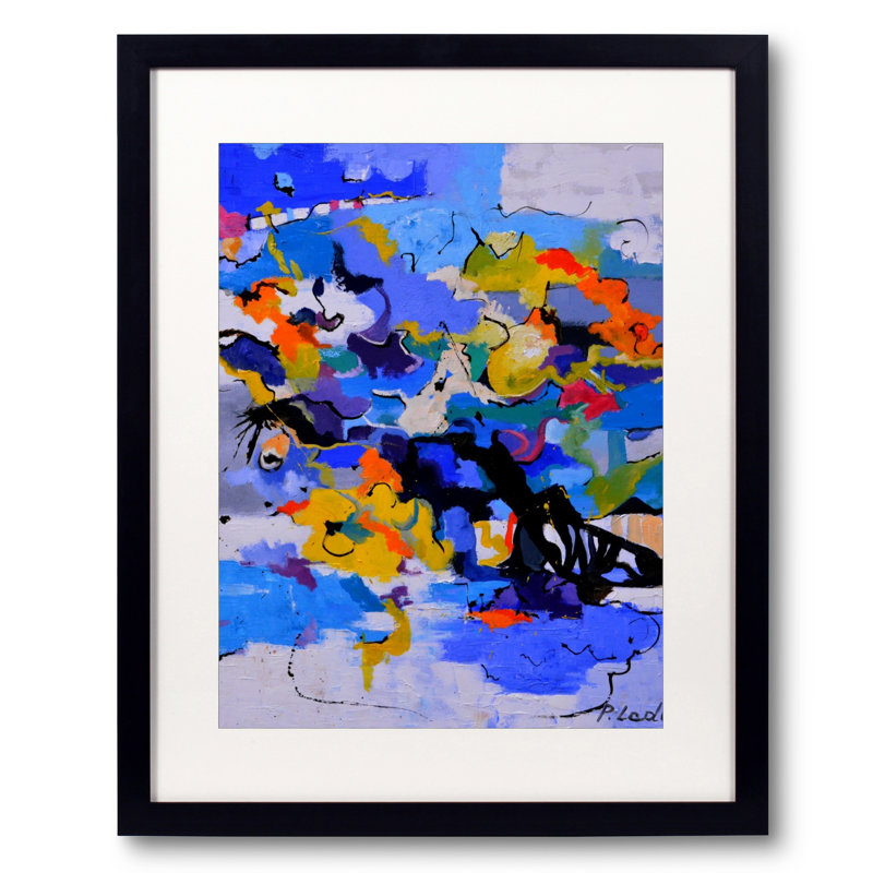 «Abstract 8861113» par Pol Ledent - Peinture encadrée, H 24 po x l 32 po