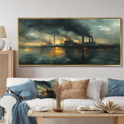 Reproduction d'art mural gris et charbon II - centrale électrique