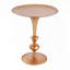 Table de bout ronde dorée en métal rétro, fabriquée à la main, d'une hauteur de 29,3 po