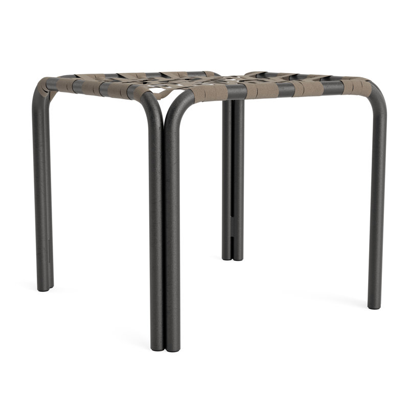 Kantan Outdoor Square Side Table, Textured Pewter, Mica