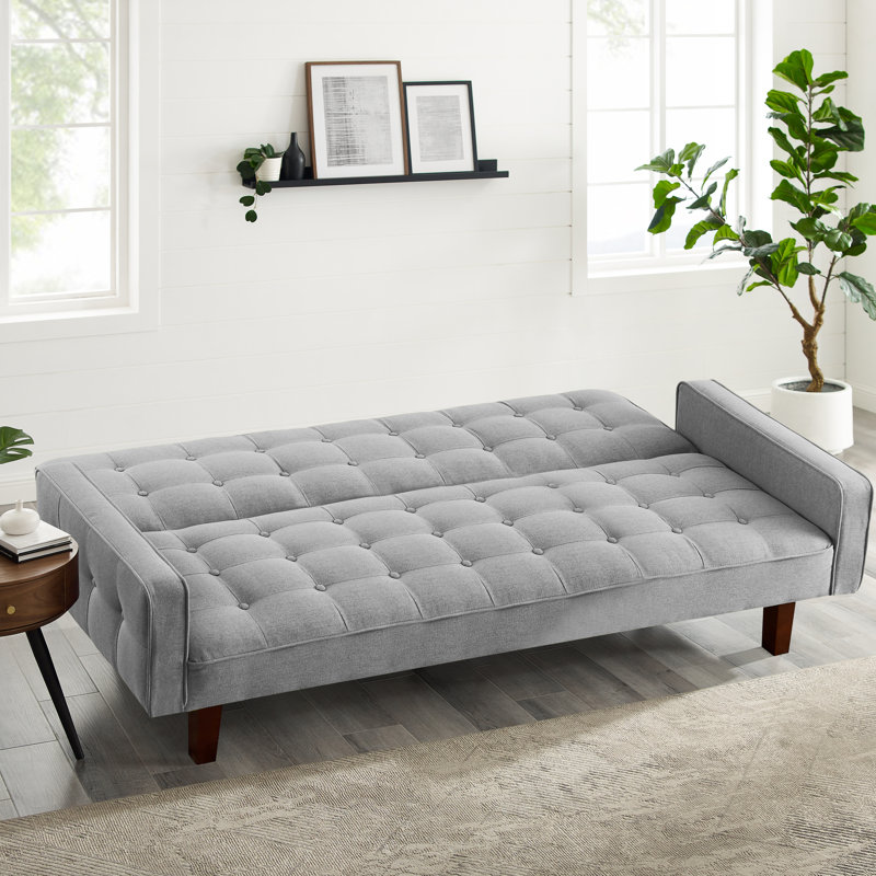 Canapé-lit Linen, Lin gris
