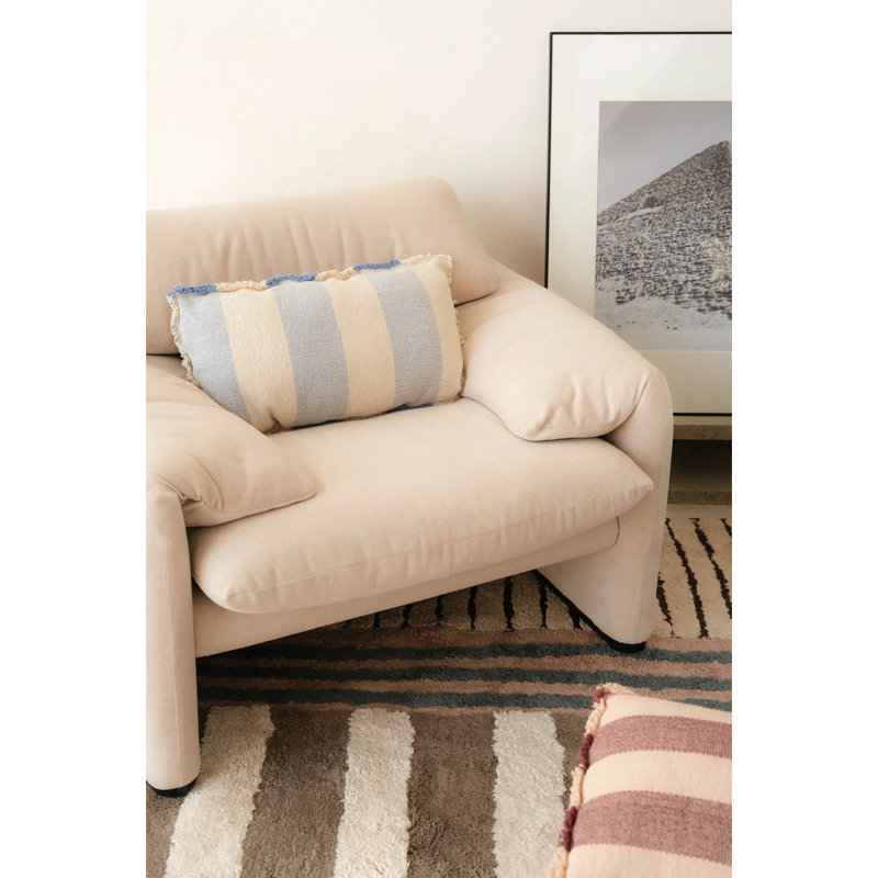 Lignes de coussin rectangulaires bleues